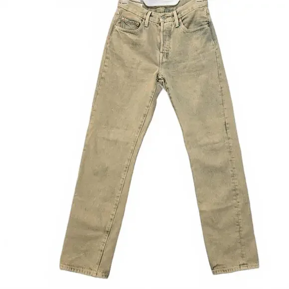 Levi’s Premium Women’s 501 Skinny Jeans 24x30 Cloudy Khaki Button Fly - Picture 2 of 9